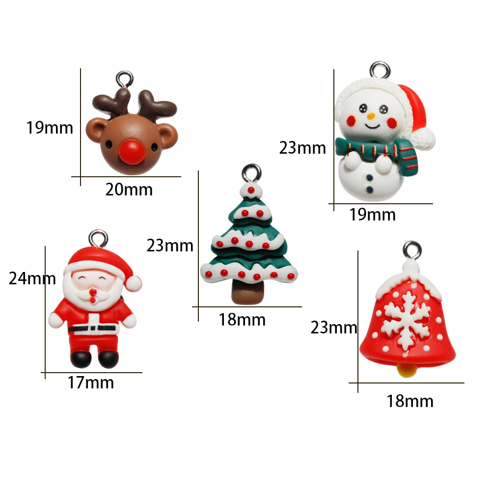 10 шт. подвески в виде снеговика Рождественские Подвески Санта-Клауса для сережек