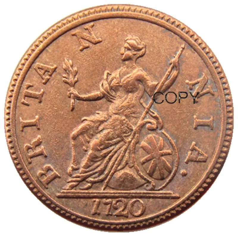 

UK,1720, просмотр британских монет Джорджа I, очень редкая копия монеты