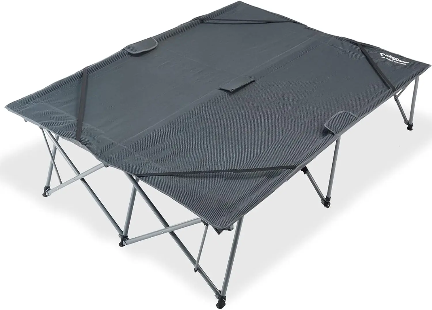 

Camping Cot Adjustable Heavy Duty Outdoor Adult Wide, 84.6''x 55.1''x18.9'', Grey-double Inflation adapters Sup accessories pe