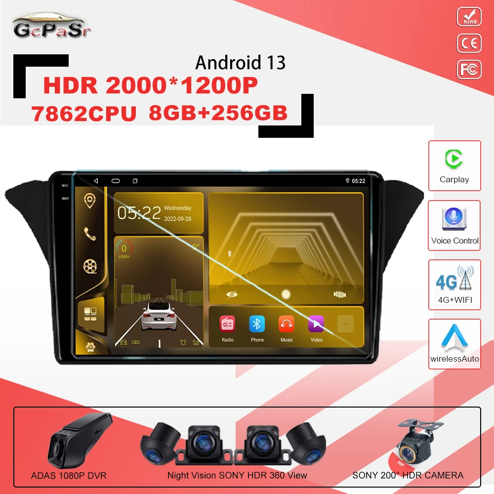 

Автомагнитола для Hyundai Rohens Coupe 2012-2015, Android 13, 7862CPUFor