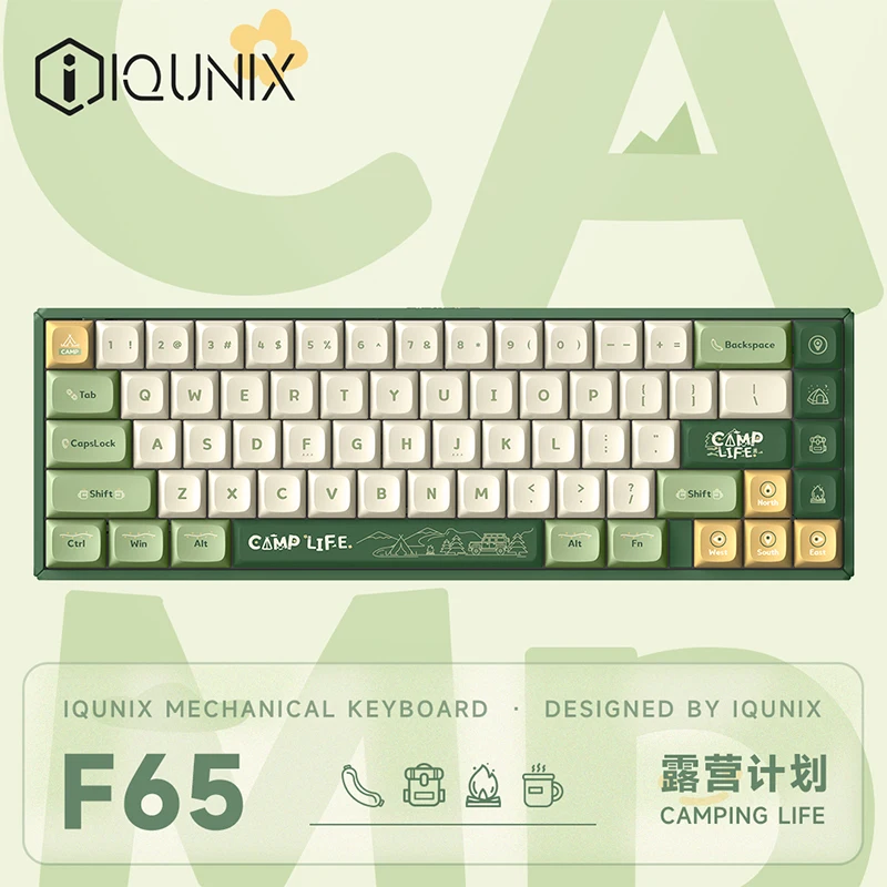

IQUNIX F65/ZX75 CAMPING Wireless Mechanical Keyboard Hot Swap RGB Backlight TTC V2switch 260days Long endurance