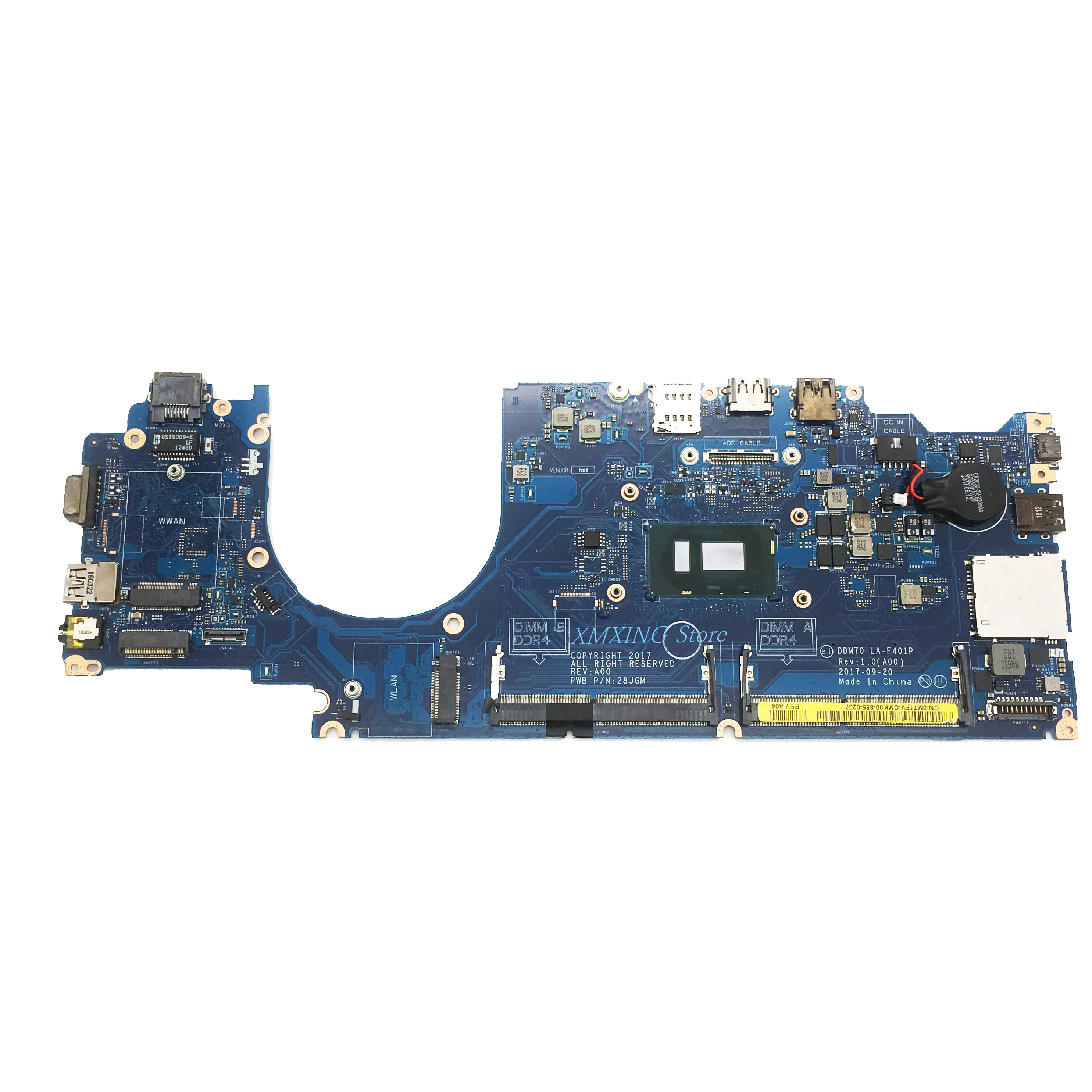 

FULCOL For DELL Latitude 5490 Laptop motherboard LA-F401P I5-8350U CPU CN-0M71FV 0M71FV M71FV Tested 100% work