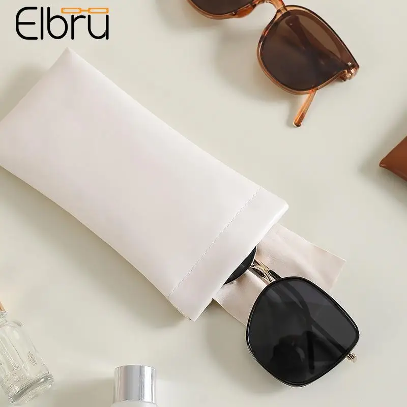 

Elbru Fashion PU Leather Glasses Storage Bag Luxury Sunglasses Case Women Men Portable Glasses Jewellery Pouch Waterproof Cover