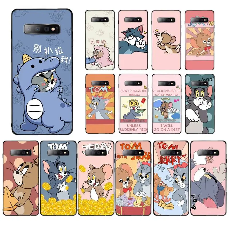 

BANDAI cute Tom and Jerry Phone Case for Samsung S10 21 20 9 8 plus lite S20 UlTRA 7edge