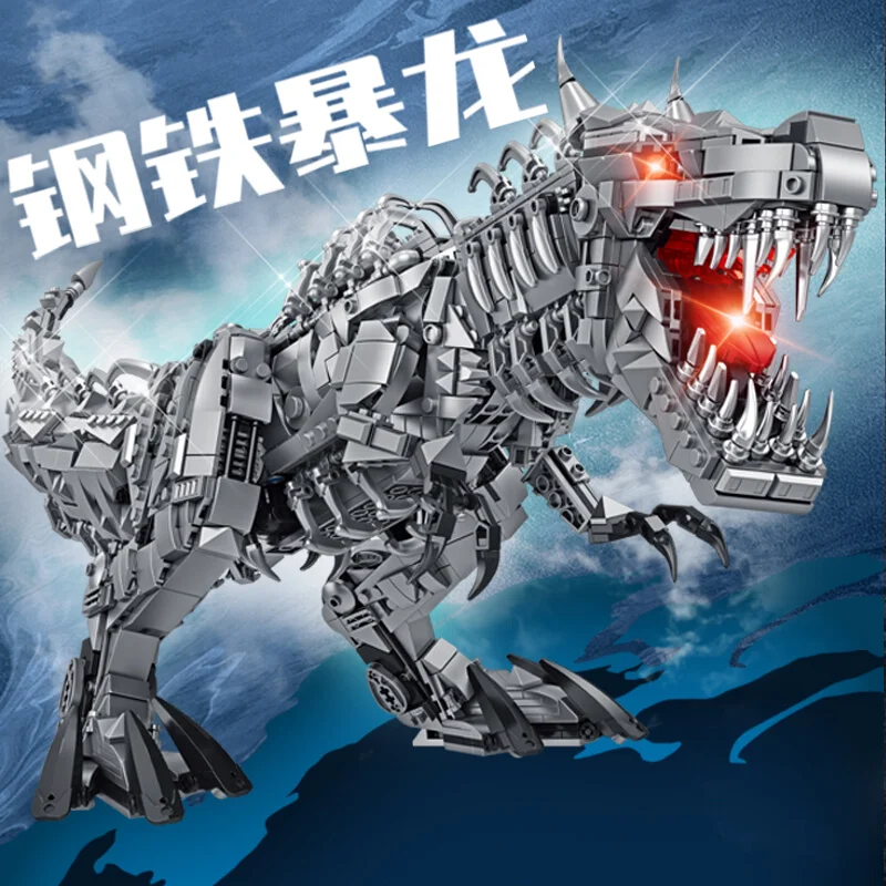 

Chinese Building Blocks Assembling High Difficulty Toy Giant Jurassic Mechanical Tyrannosaurus Dinosaur Boy 8-12 Gift