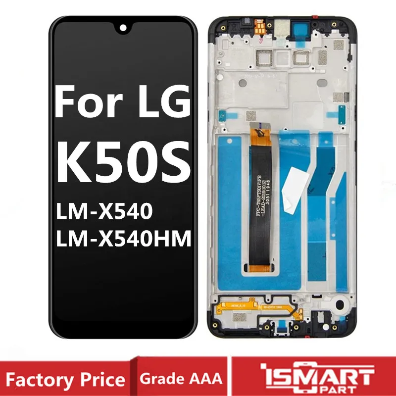 

ЖК-дисплей для LG K50s с рамкой LM-X540, запасные части для ЖК-дисплея LMX540HM