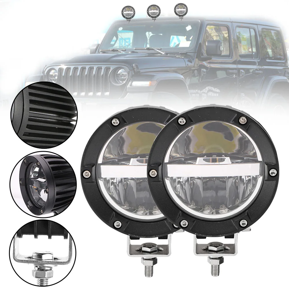 

LED Headlights 1 PC Fog Lamp Led Work Light High/ Low Beam Spot Light for Car Truck Tractor Trailer SUV ATV Off-Road