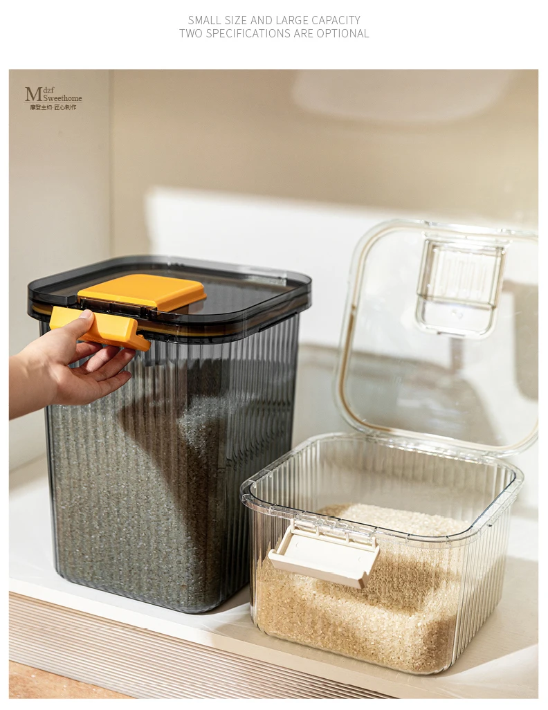Rice Bucket Household Insect-Proof Moisture-Proof Rice Container Rice Noodles Storage Container Sealed Rice Bin Rice Storage Box