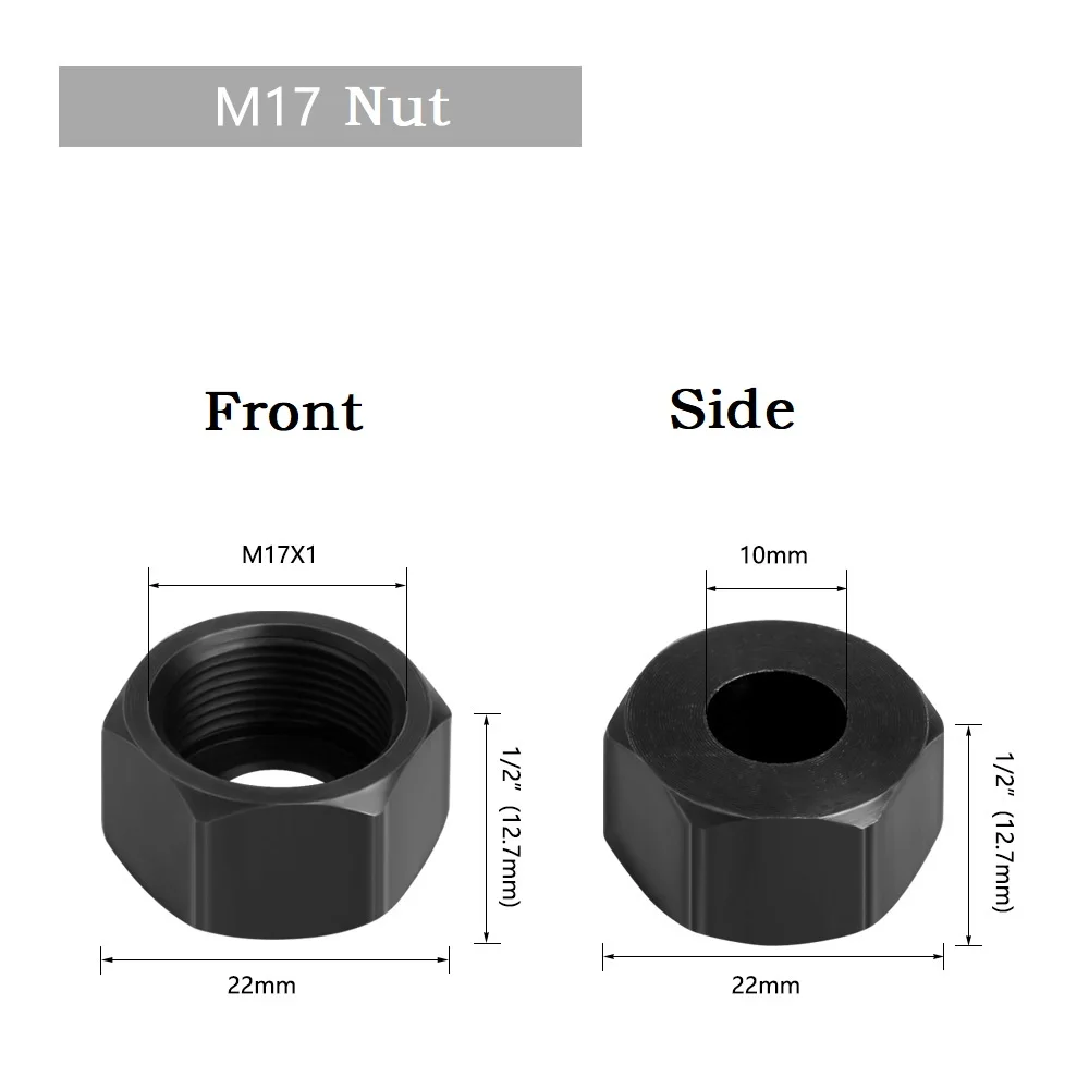 

Collet Chuck Adapter W/ M17 Nut Carbide Split Bushing Converters For Engraving Machine Wood Router Woodworking Tools