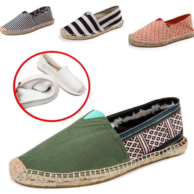 

Women Summer Linen Breathable Casual Flats Shoes Mens Espadrilles Loafers Fashion Boy Canvas Shoes Fisherman Driving Footwear