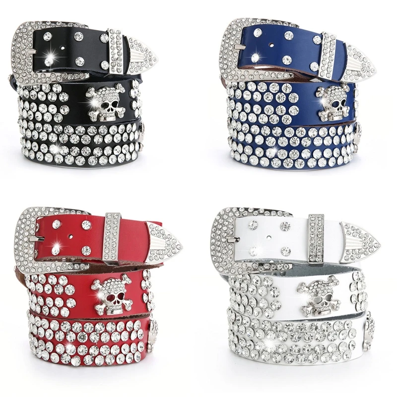 

Cowgirl Western Belt for Country Music Festival Horse Show Club Rocks Band Bling Belts for Jeans Dress Bling Studded