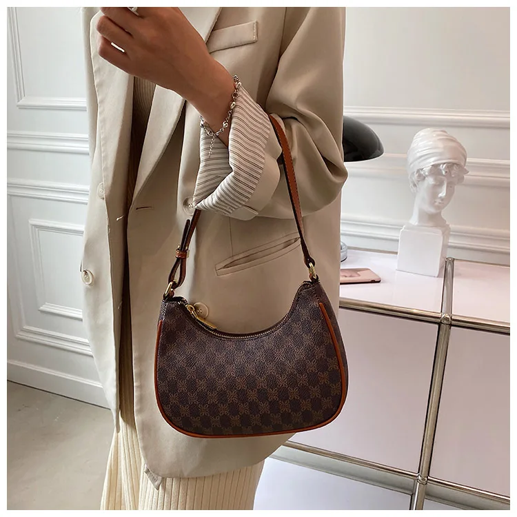 

Women's Brand Soft Leather Shoulder Crossbody Bag Ladie Message Half Moon Tote Bags Luxury Designer Handbags Woman