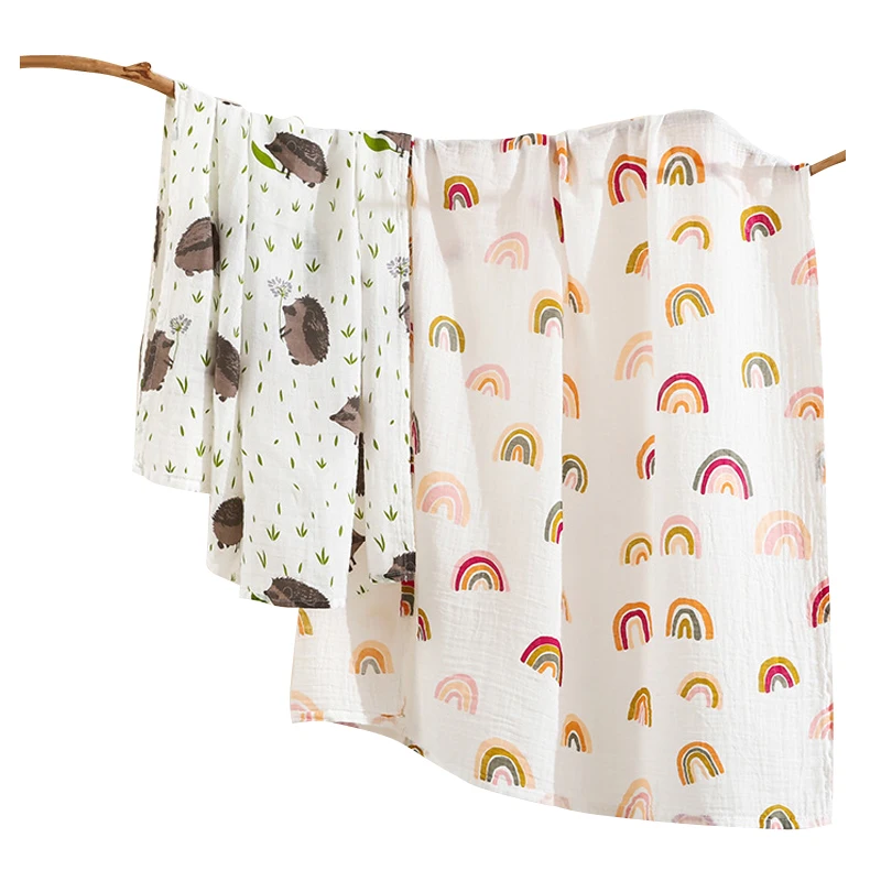 Муслиновое Двухслойное одеяло для новорожденных 120x110 см 1 шт.