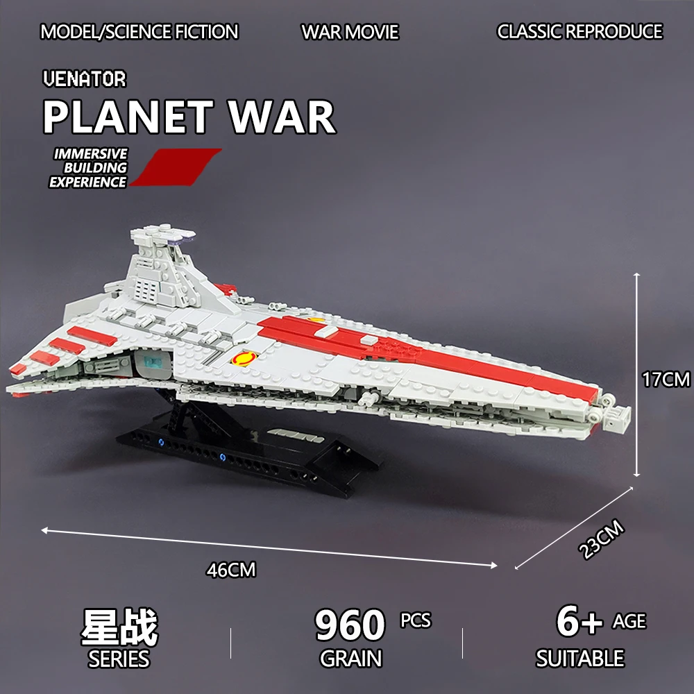 

Star Fight Series Venator Destroyer Model Building Blocks Warsing Tie Bomber Bricks Movie Sets Planet Conflict For Kid Toys Gift