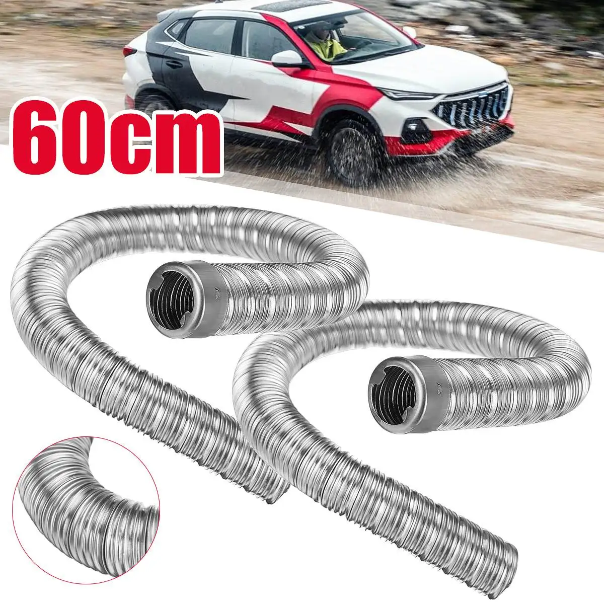 

1/2/5 шт. 60 см двухслойный нагреватель выхлопной трубы из нержавеющей стали выхлопной шланг для Webasto Eberspacher Air дизельные парковочные обогреват...