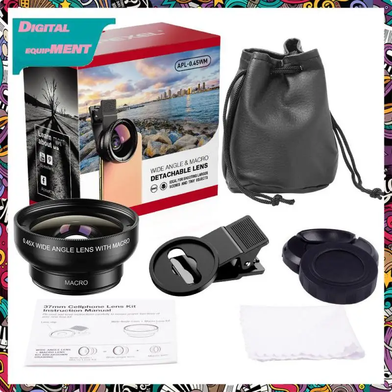 

37mm Lens Clip 1 Piece Wide Angle Mobile Phone Lens Macro -3-6cm Macro Effect Mobile Phone Accessories Beauty Function