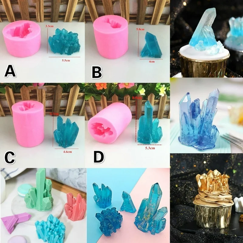 Силиконовые формы для помадки форма ароматических камней 3D айсберг кристальная