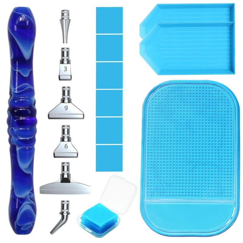 

Набор инструментов для алмазной живописи 5D, набор из 6 металлических наконечников из нержавеющей стали, нескользящий коврик, аксессуары для...