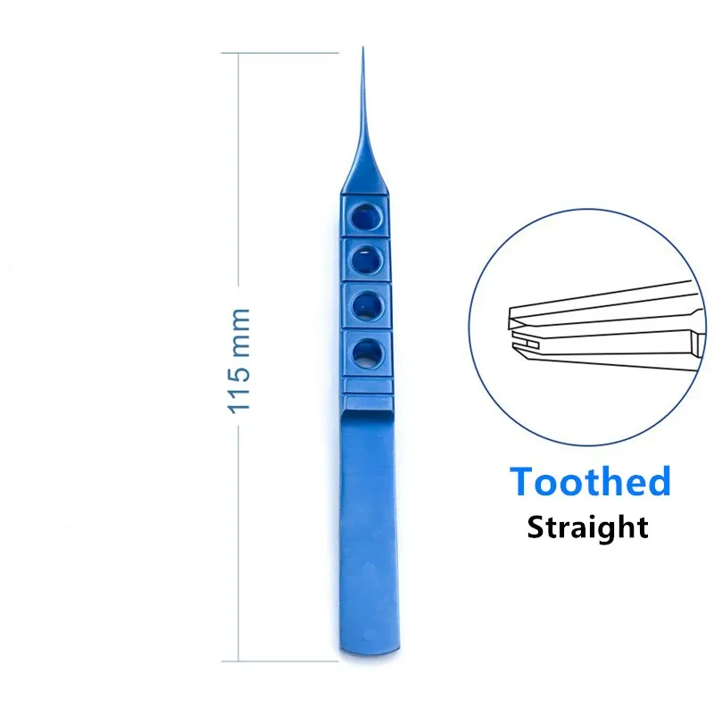 

Teeth Forceps Titanium Alloy 115mm Ophthalmic Eye Tweezers Forceps Surgical Instrument Straight