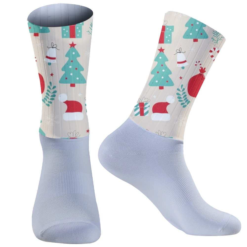 Рождественские новые анти-чулки 2024 силиконовые летние аэро носки велосипедные