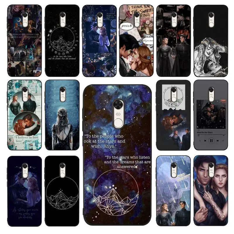 

A Court of Mist and Fury Phone Case for Redmi 5 6 7 8 9 A 5plus K20 4X 6 cover