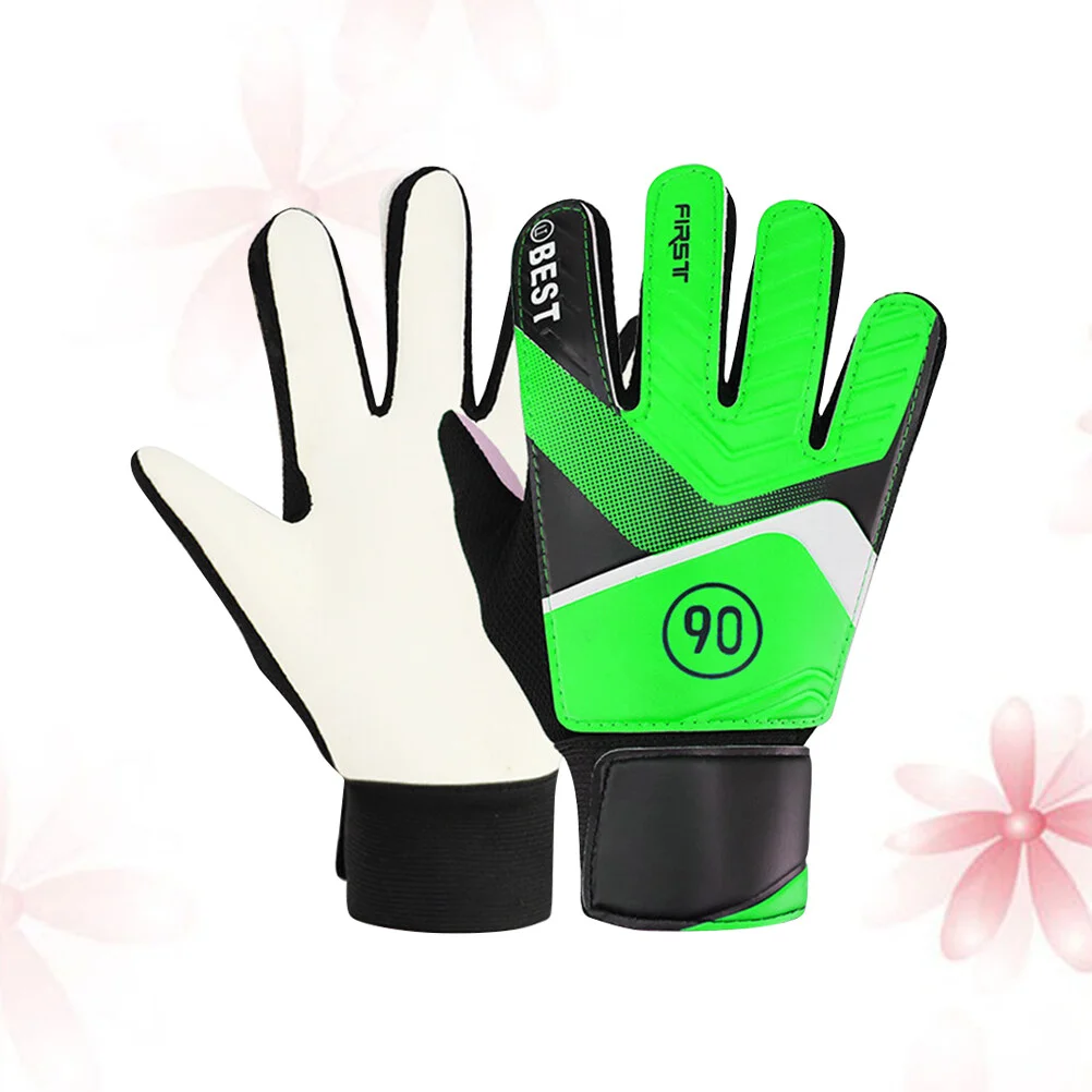 

Перчатки для рук, износостойкие амортизирующие футбольные подростковые Регулируемые защитные принадлежности вратаря, футбольное оборудование для детей
