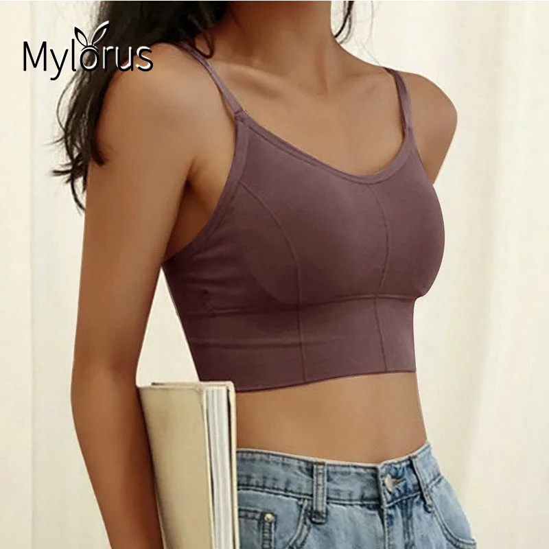 

Women Sexy Crop Tops Tube Top Female Streetwear Sleeveless Camis Seamless Sports Bra Lingerie Tee Bra Crop Top Bandeau Top Tank
