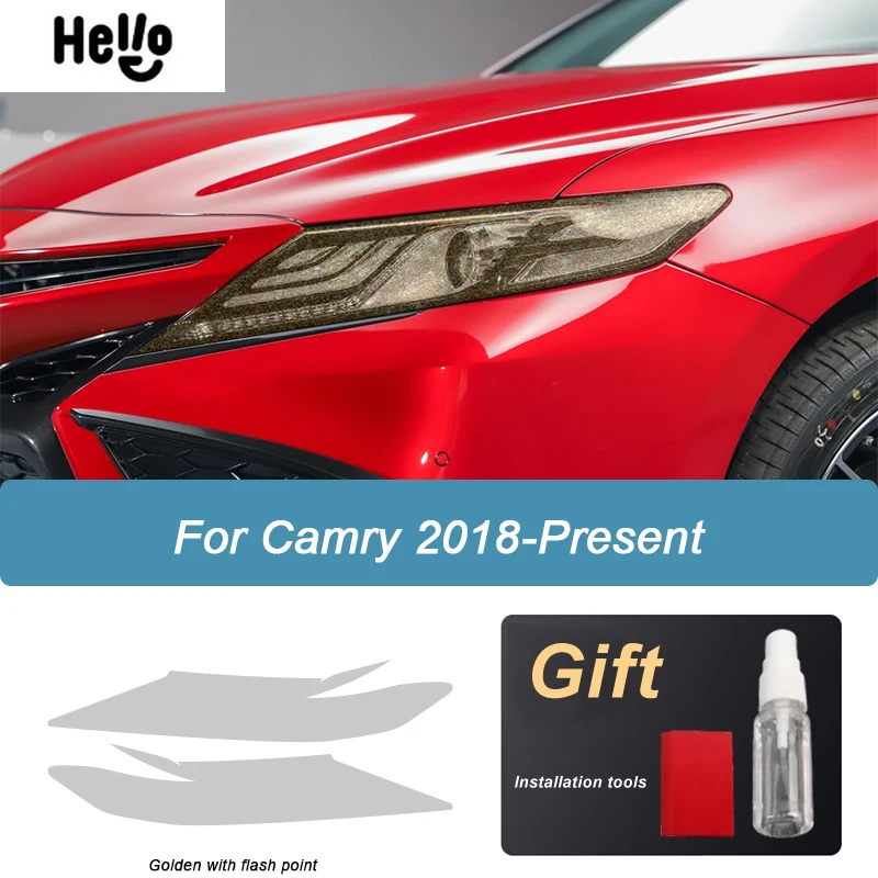 

Для Toyota Camry XV70 2018 2019 2020 2021 Защитная пленка для автомобильных фар дымчатый черный Оттенок Виниловая прозрачная наклейка из ТПУ