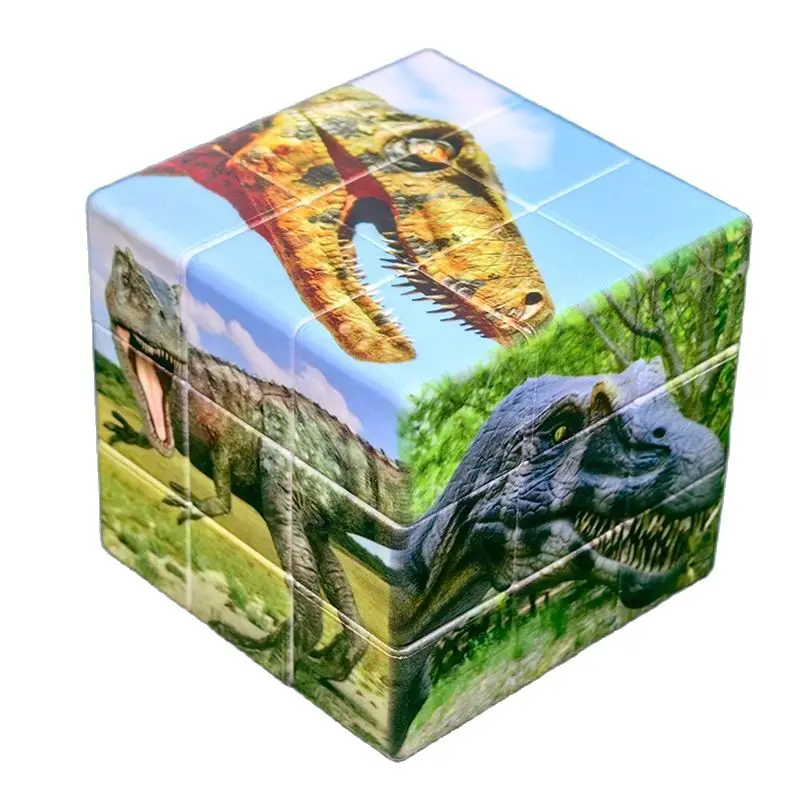 

Магический куб 3x3 скорости Magio Cubo динозавр головоломка магнитный уровень 3 Профессиональная Детская развивающая игрушка фиджет Семейная Игра