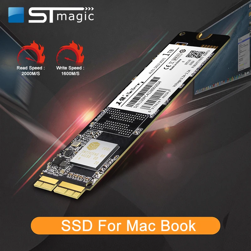 Внутренний твердотельный накопитель Stmagic SSD MacBook NVMe PCIe 512 ГБ 1 ТБ для Macbook Pro A1502 A1398 Air A1465 A1466 iMac A1418 A1419
