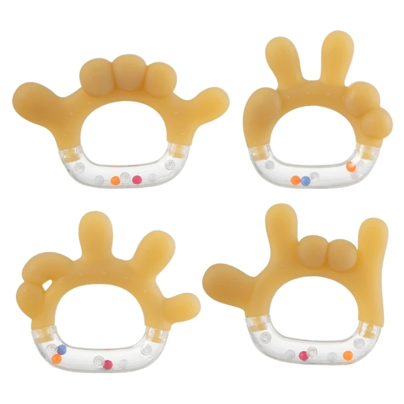 

Baby Teething Toy Food Grade Silicone Teether for Babies 0-6 Months/6-12 Months BPA Free Teething Relief Baby Chew Toy