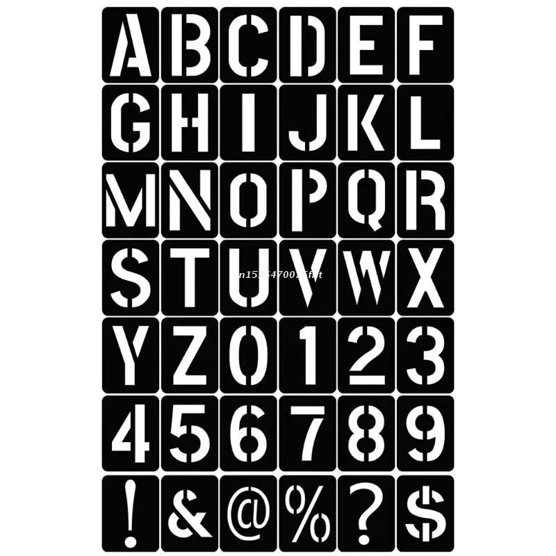 

42pcs English Alphanumeric Symbol Hollow Template Letter Stencils Painting Number Letter Hollow for DIY Scrapbook Diary Dropship