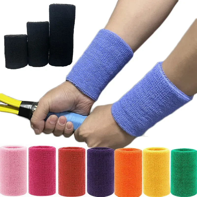

2pcs Basketball Volleyball Wristbands Wrist Support Fitness Sweatband Mens Tennis Towel Sports Wristband Bodybuilding Strap Gym
