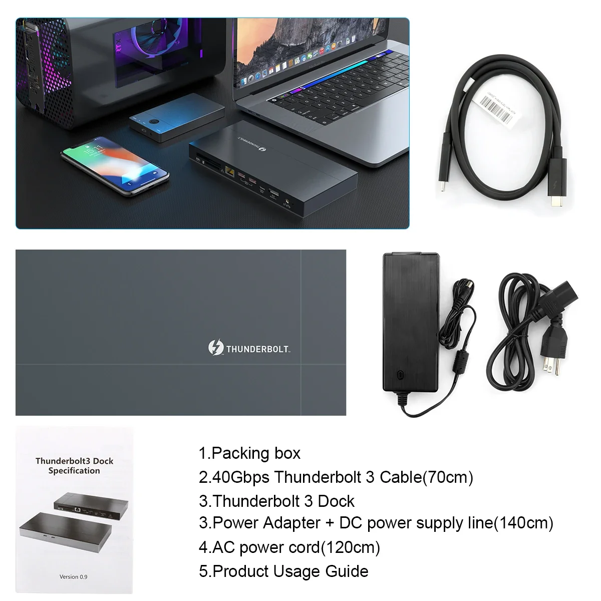 Rocketek 9 в 1 USB C Hub Cfast 2.0 SD4.0 Card Reader 8K Дисплей Универсальная док-станция USB 3.1 3 док-станции (art.: 3920d3cd6edd5) - 3920d3cd6edd5