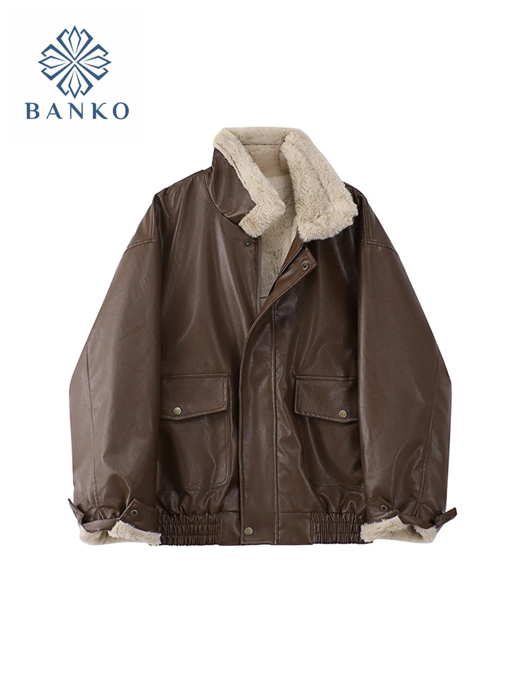 Winter Women's Fur Leather Jacket Long Sleeved Loose Warm Lamb Wool Vintage Thickened Locomotive Lapel Female PU Motorcycle Coat
Winter Women's Fur Leather Jacket Long Sleeved Loose Warm Lamb Wool Vintage Thickened Locomotive Lapel Female PU Motorcycle Coat
