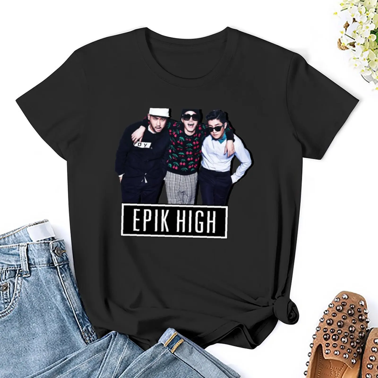 Футболка женская с коротким рукавом и графическим принтом