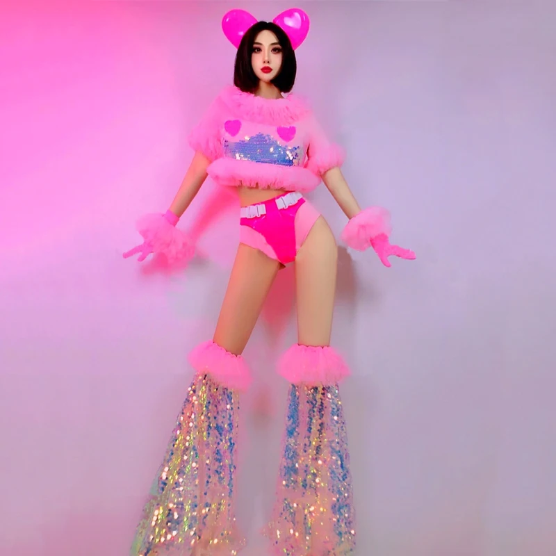 

Женский костюм для джазовых танцев, сексуальная одежда для ночного клуба, бара, DJ, Gogo, сценическая одежда, черная, белая коровья юбка-бикини, перчатки, одежда для выступлений