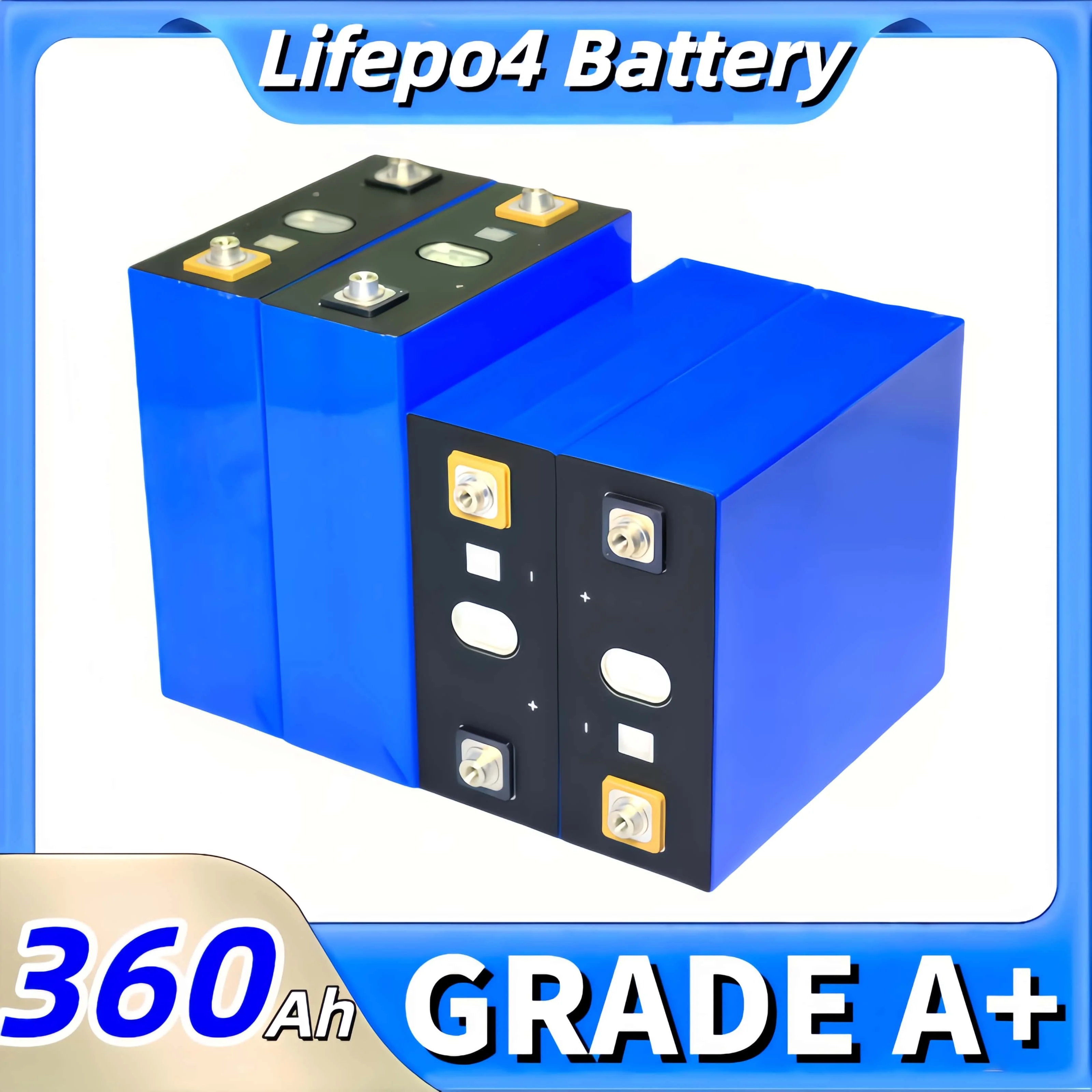 Фото Новая аккумуляторная батарея LiFePO4 3.2В 360Ач 320Ач 340Ач 100Ач, высокомощная, для накопления энергии, перезаряжаемая, DIY, 12В 24В 48В, без пошлин №2