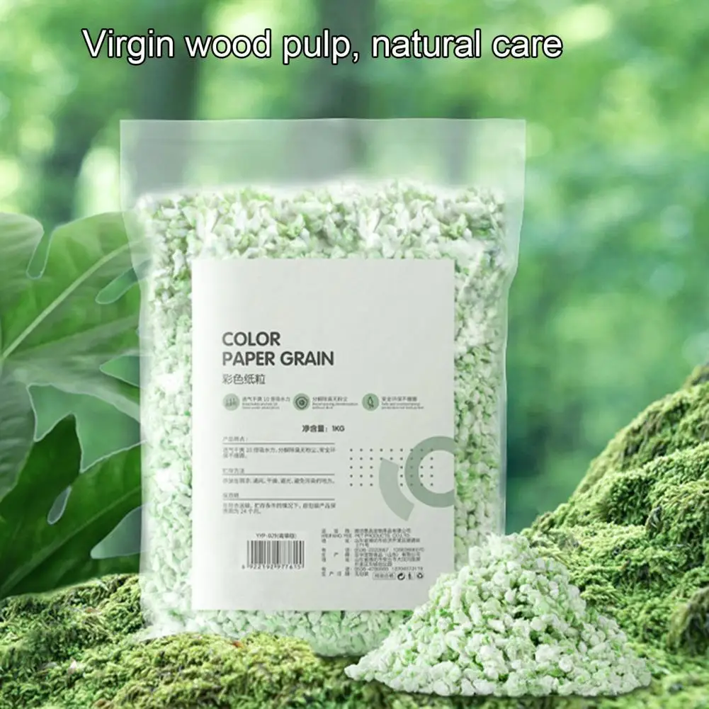 

Multi-color 1Kg Eco-friendly Small Animal Low-dust Paper Litter Soft Rat House Filler No Fluorescent Agent for Hedgehog