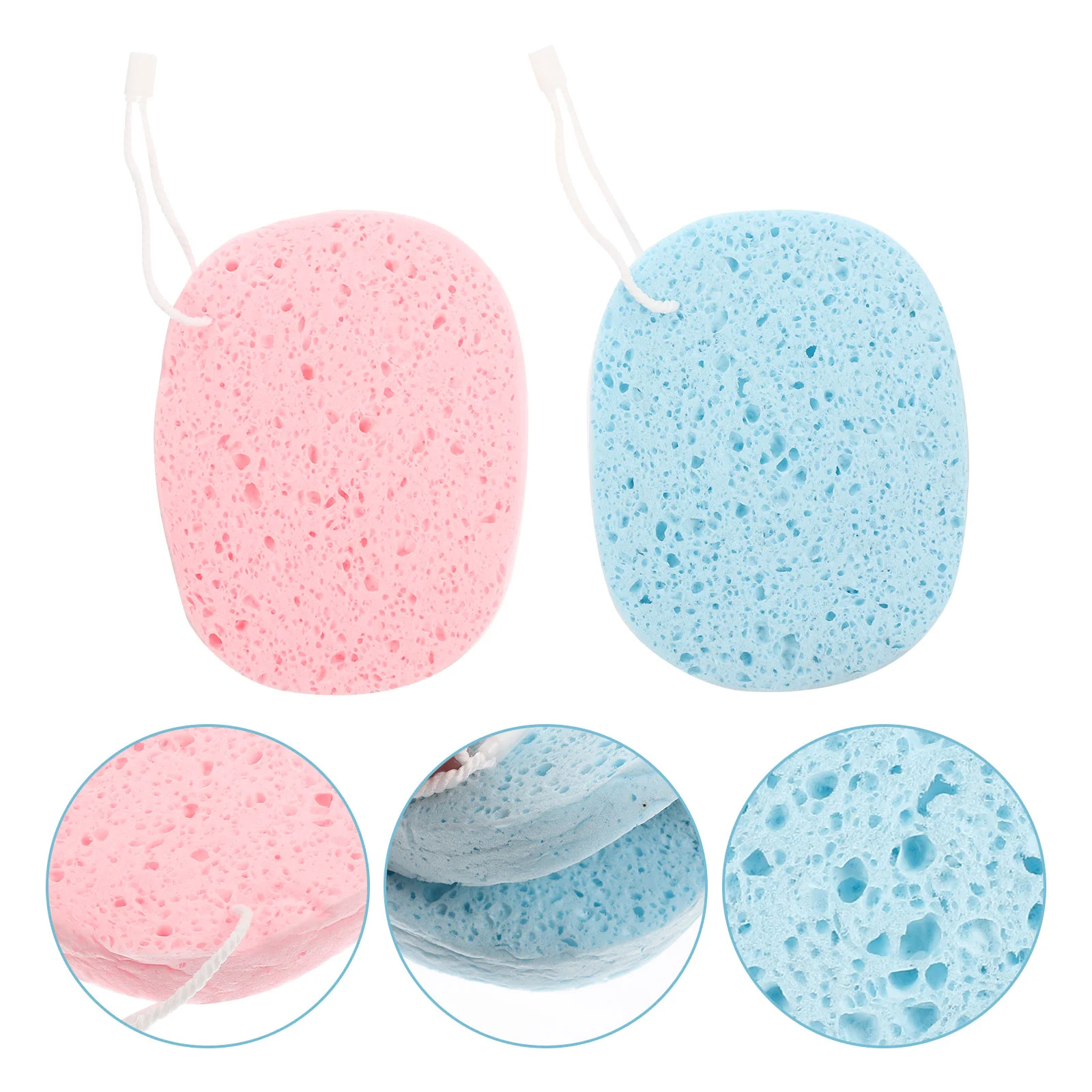 

Sponge Face Exfoliating Scrubber Facial Cleaner Travel Hanging Compact Reusable Function Multi Convenient Makeup Puff Portable