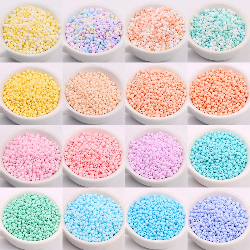 

500 шт./лот 3 мм матовые стеклянные бусины в форме макаруна 8/0 свободные разделенные бусины для рукоделия изготовления ювелирных изделий свои...