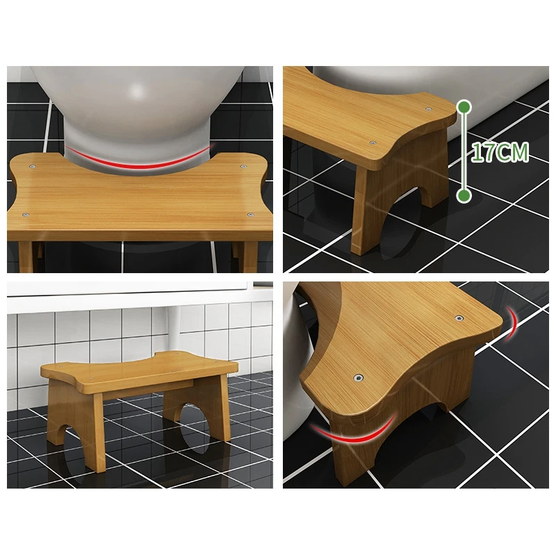 Домашняя ступенька для ног из стабильного бамбука для туалета, дома и детей, качественное сидение.