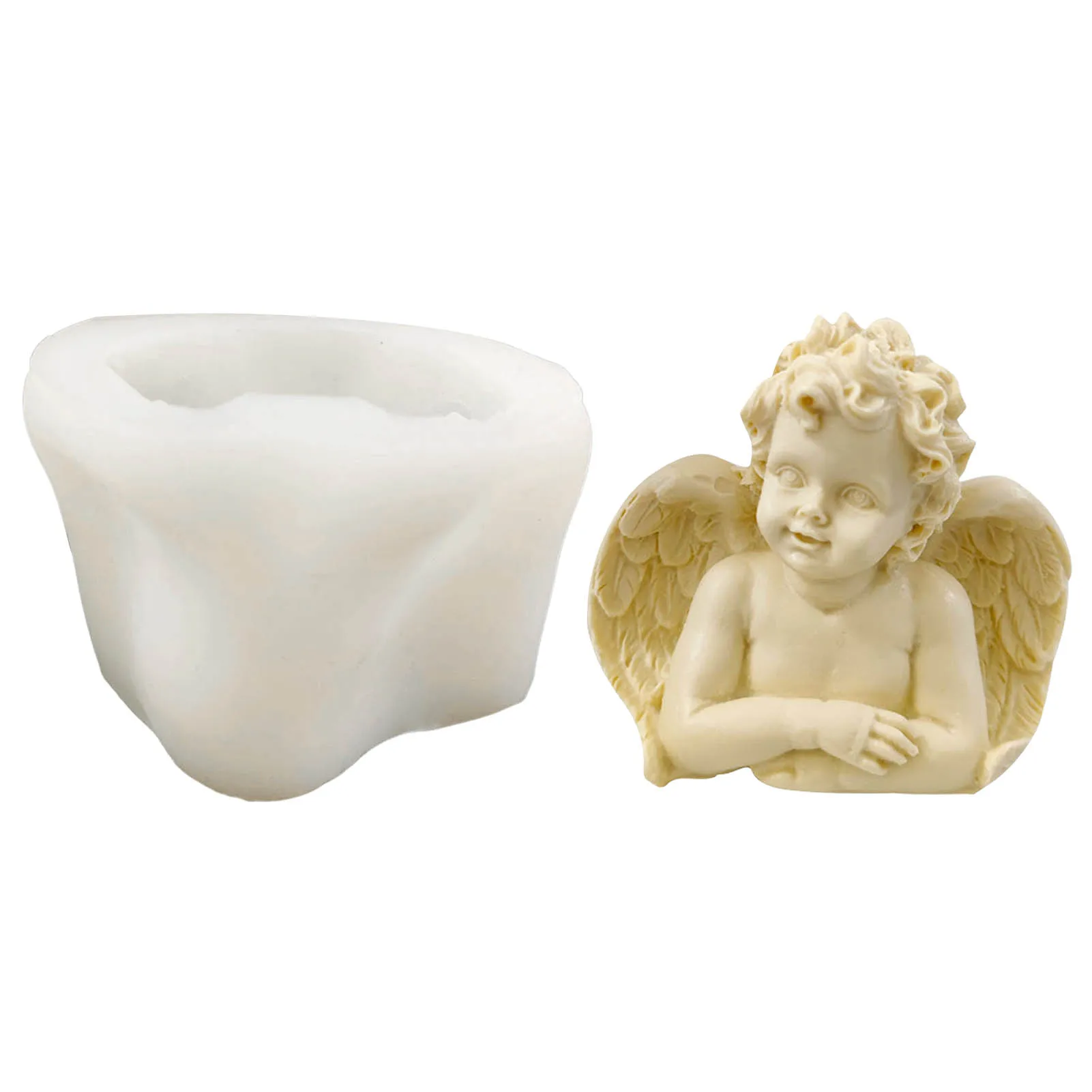 

3D Angel Silicone Mold Candle Making Resin Moulds For DIY Handcraft Cake Fondant Chocolate Soap Aromatherapy Table Ornaments
