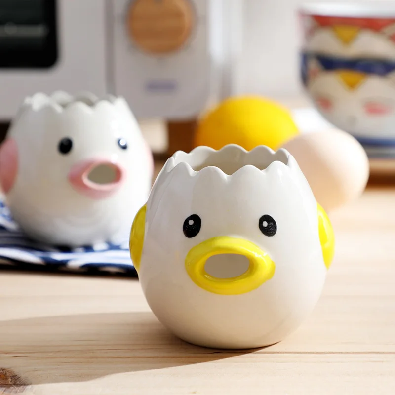 Милый керамический разделитель яиц и белых для цыплят необычный инструмент