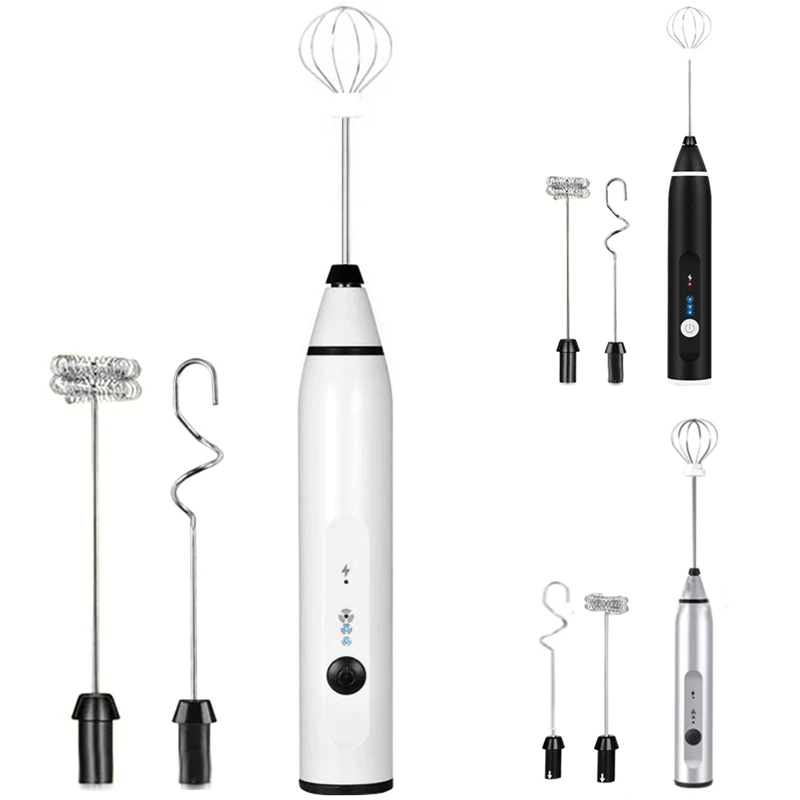 

Мини вспениватель молока, ручной Электрический вспениватель с USB, Беспроводной Бытовой смеситель для кофе с венчиком и разделителем яичног...