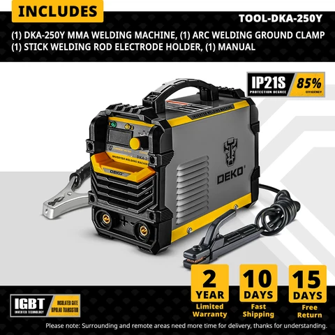 DEKO Nuova serie MMA Welder ARC Welder 220V IGBT MMA Welding Machine 160/200/250 per Home Principiante DC Inverter Lightweight Efficiente