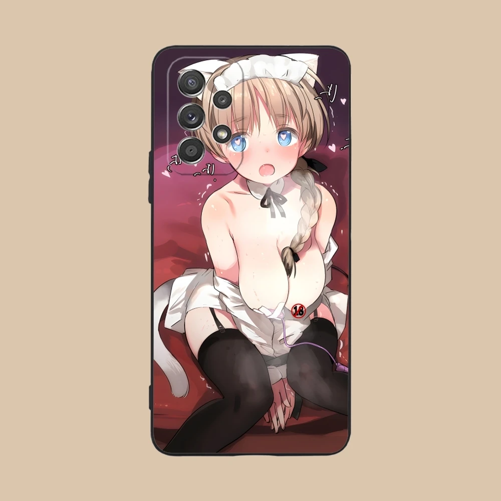 Милый чехол для мобильного телефона Waifu Hentai Samsung M55 35 15 54 34 14 33 23 13 42 32 22 F55 12 черный