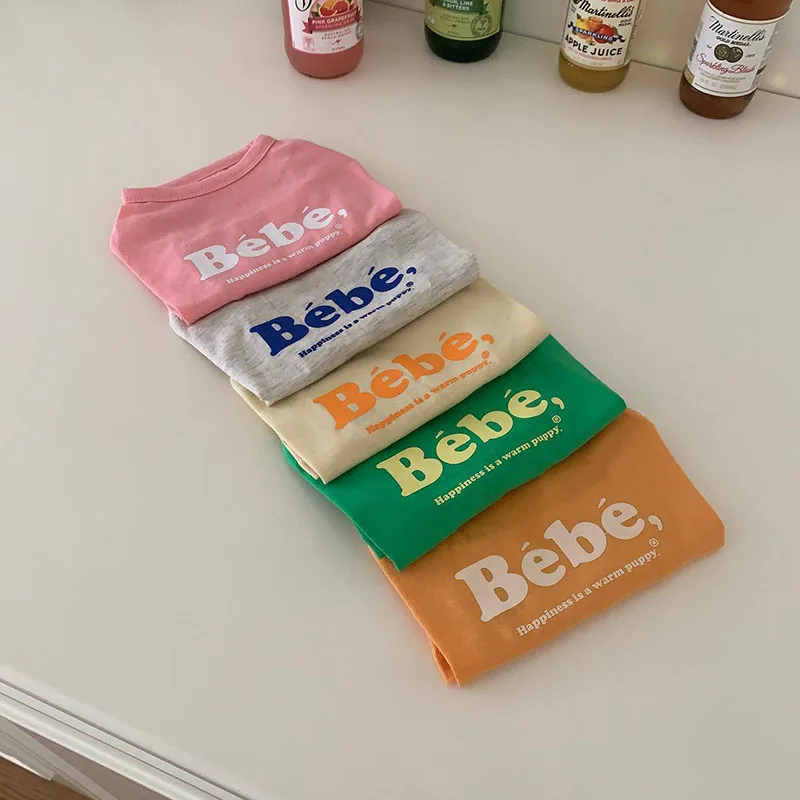 

Fashion Pet Dog Clothes Four Seasons Print Cute Multicolor T-Shirt Vest Cat Clothes Small and Medium Yorkshire Terrier Clothes