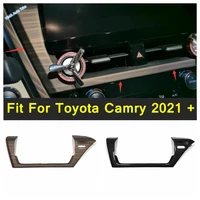 air conditioning ac outlet vent panel decoration cover trim sticker car accessories carbon fiber fit for toyota camry 2021 2022