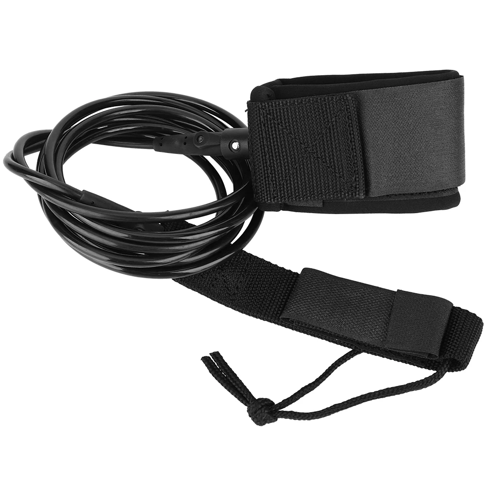 

TPU Strong Surfing Surfboard Surfing Board Leash String Leg Foot Rope Black